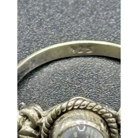 Sterling Silver 925 Moonstone Ring size 7 - Picture 7 of 12